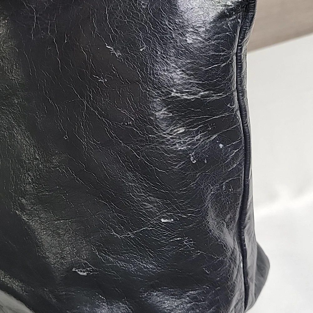 Latico NJ USA for Anthropologie Black Leather Tote Bag